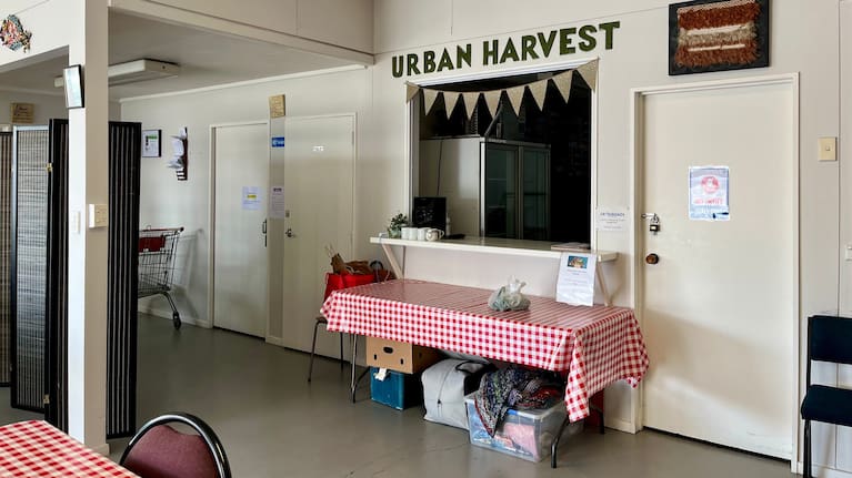 The Crossroads community kitchen in Blenheim offers meals, a warm shower and a washing machine and dryer. (Source: Kira Carrington / LDR)