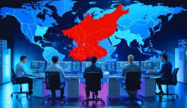 Illustration of North Korean Workers Infiltrating Global Industries Through Remote IT Roles.