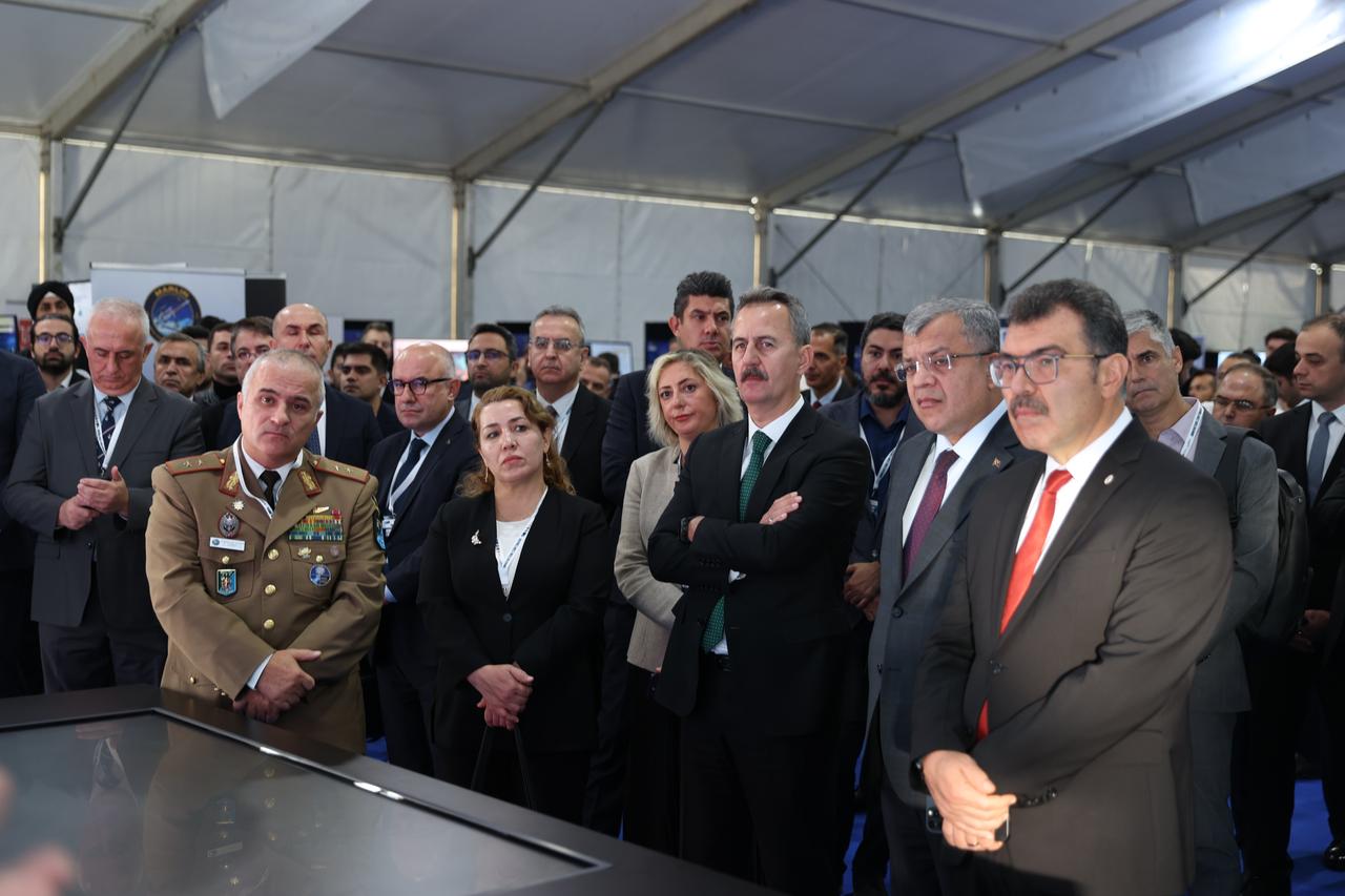 Presidency of Defense Industries Chairman Haluk Gorgun (C) at the Shared Platform for Innovative Solutions’ Evaluation (SHINE) event in Istanbul, Türkiye, October 17, 2025. (AA Photo)