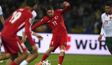Kenan Yildiz of Türkiye competes during the 2026 FIFA World Cup European Qualifier Group E match between Bulgaria and Turkiye at Vasil Levski National Stadium in Sofia, Bulgaria on Oct. 11, 2025. (AA Photo)