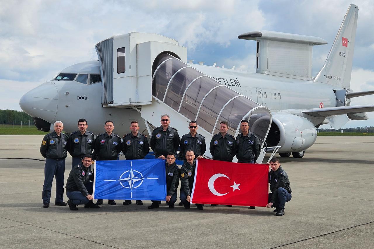 Turkish Air Forces E-7T (AEW&C) participates in the Exercise Ramstein Alloy 24-01 in the airspace over the Baltic States, Apr. 26, 2024. (Photo via Turkish MoD)