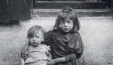Spitalfields, 1901. This at the height of the empire when Britain was the richet country on earth. Jack London's People of the Abyss is a good corrective to "The good old days".