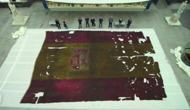 The Size Of This Flag Flown On A Spanish Ship At The Battle Of Trafalgar (1805)