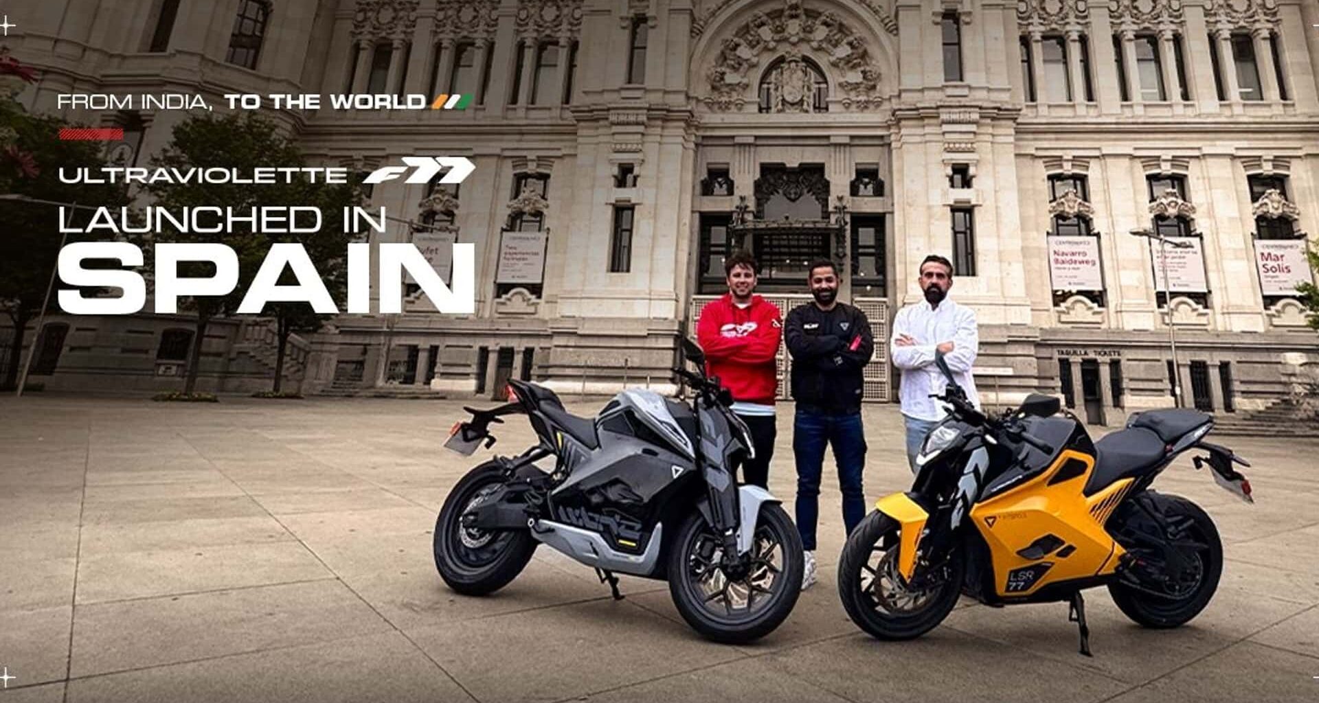 Indian EV Motorcycle Maker Ultraviolette Tries To Crack Spain and Portugal, Before the Continent