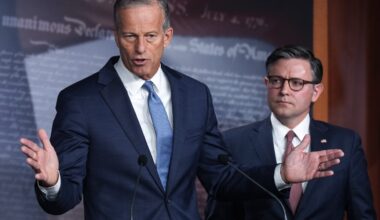 Trump administration live updates: Senate Republicans gather as shutdown worsens
