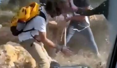Israeli settlers beat Palestinian farmers in attack captured on video