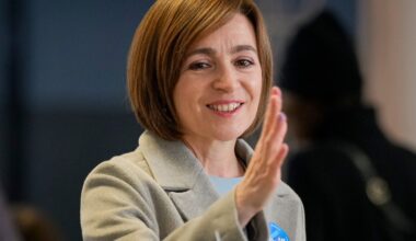 Moldova's President Maia Sandu celebrates decisive victory after the party she founded wins election