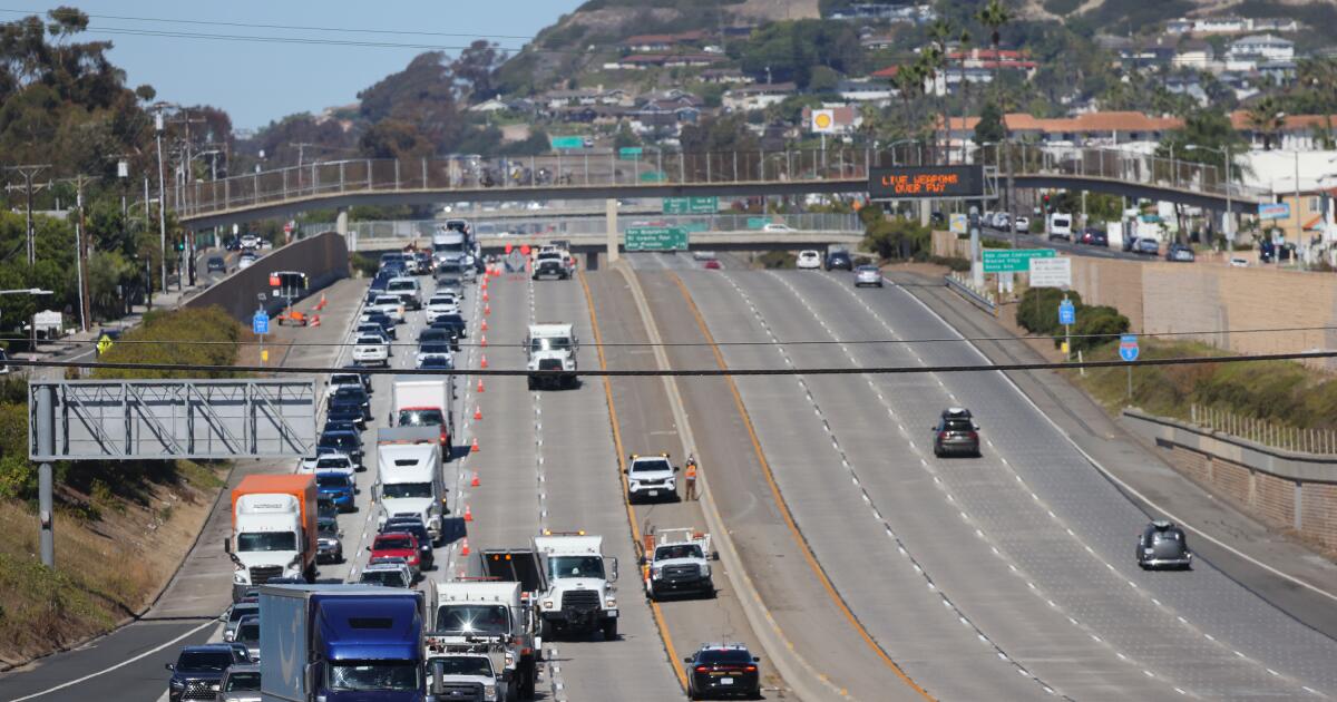 Interstate 5 temporarily reopens but gridlock reigns through Camp Pendleton in Southern California