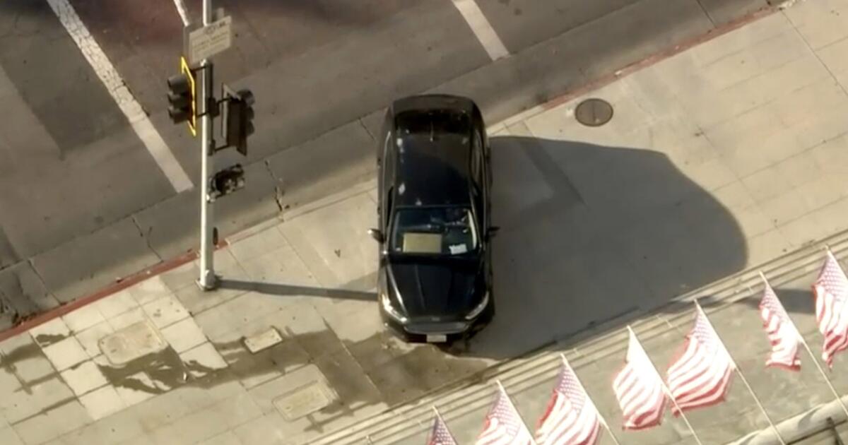 L.A. City Hall evacuated after vehicle crashes near steps