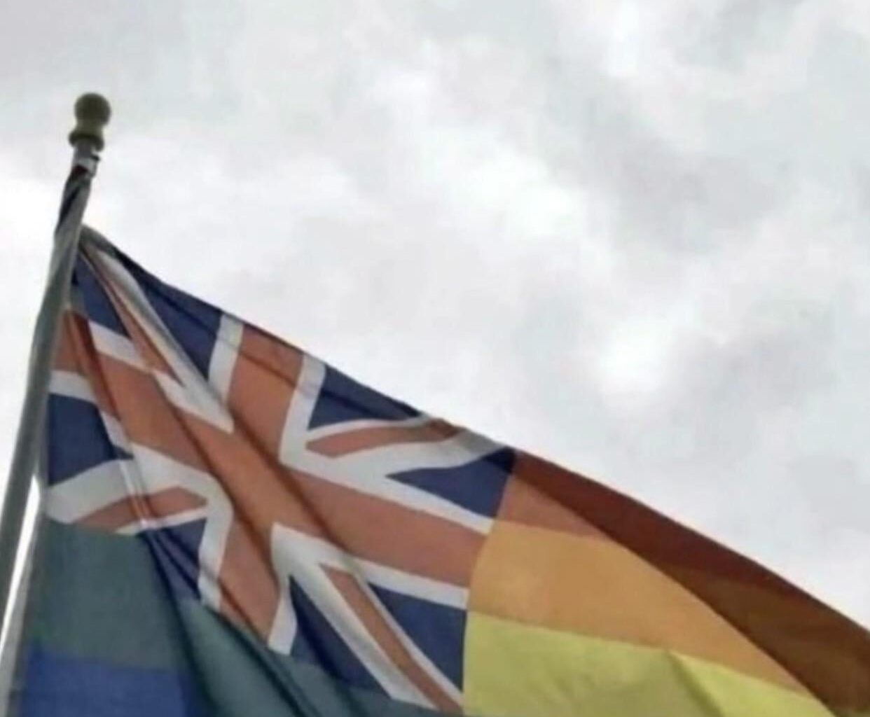 The habit of shoving the flag everywhere is real.