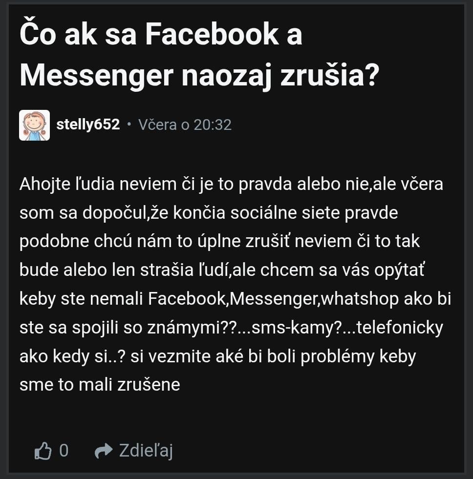 kebi zrusily fejsbuki a whatsop