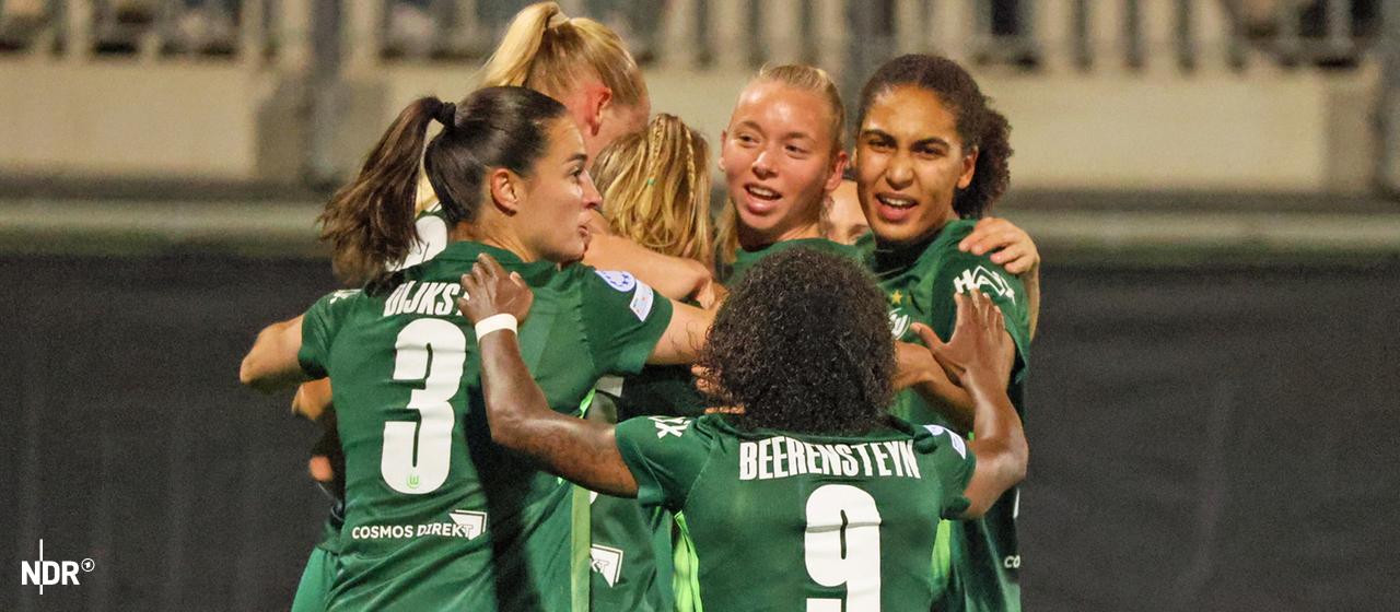 Jubel bei den Fußballerinnen des VfL Wolfsburg