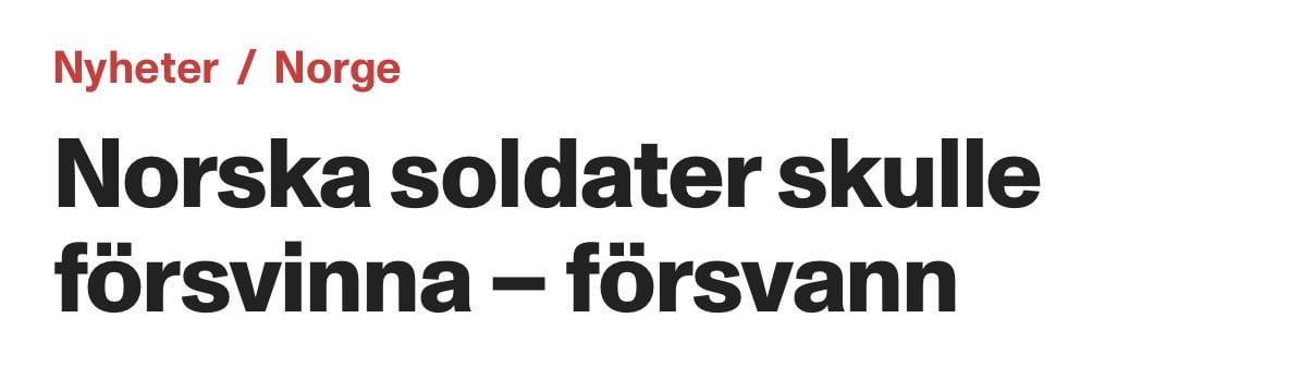 Prisa Gud för norska soldater