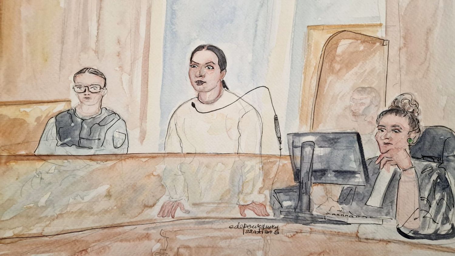 "Je demande pardon, c'est horrible ce que j'ai fait", déclare Dahbia Benkired d'une voix neutre