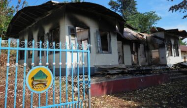 A Myanmar town lies in shambles as both sides in civil war vie for control