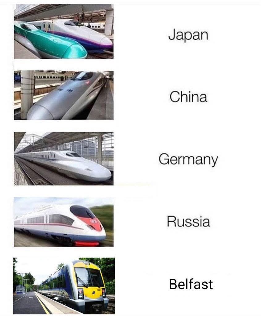 Yes I know Belfast is not a country thought it would be funnier