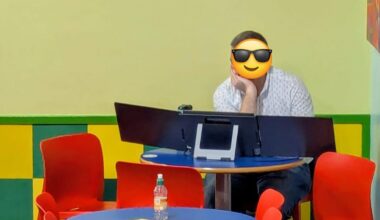 Soft play café dad goals.