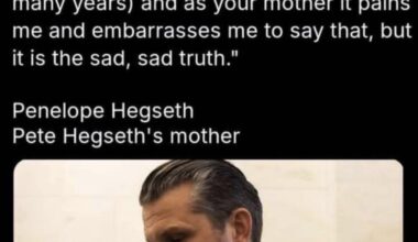 Even his mom doesn’t like him. Very telling.
