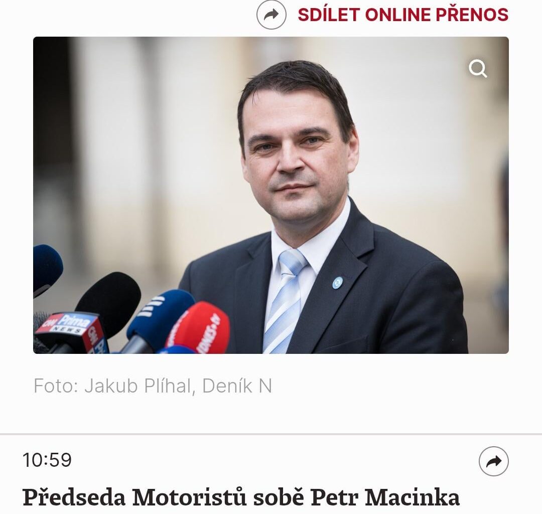 Macinka dál usiluje o likvidaci české přírody.