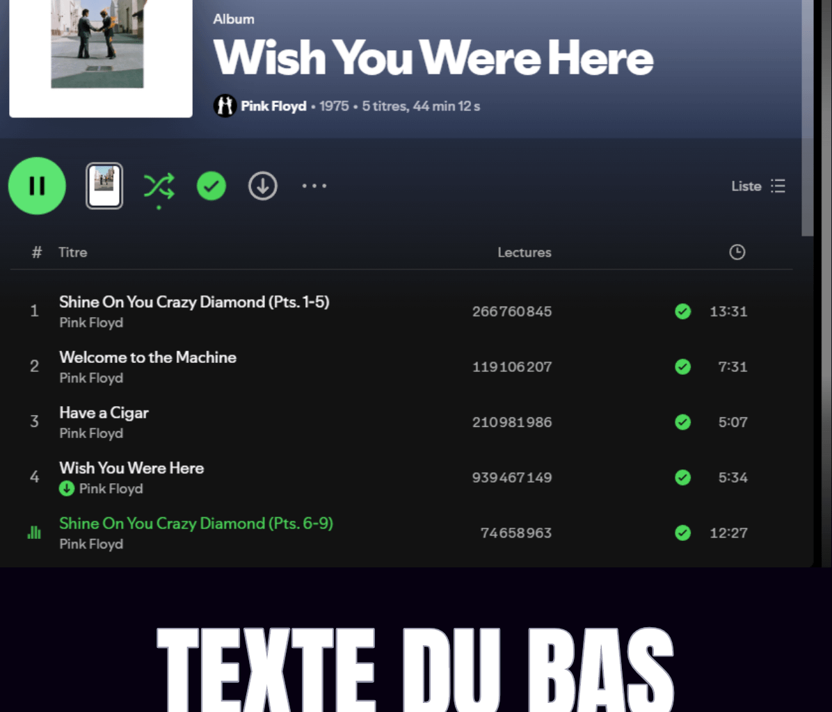 J'aime écouter mon album préféré où les musiques se suivent logiquement avec des transitions et tout le tralala en mode aléatoire