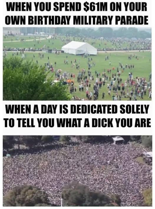 Can't even pay for a crowd to like you, but millions will show up for free when they hate you