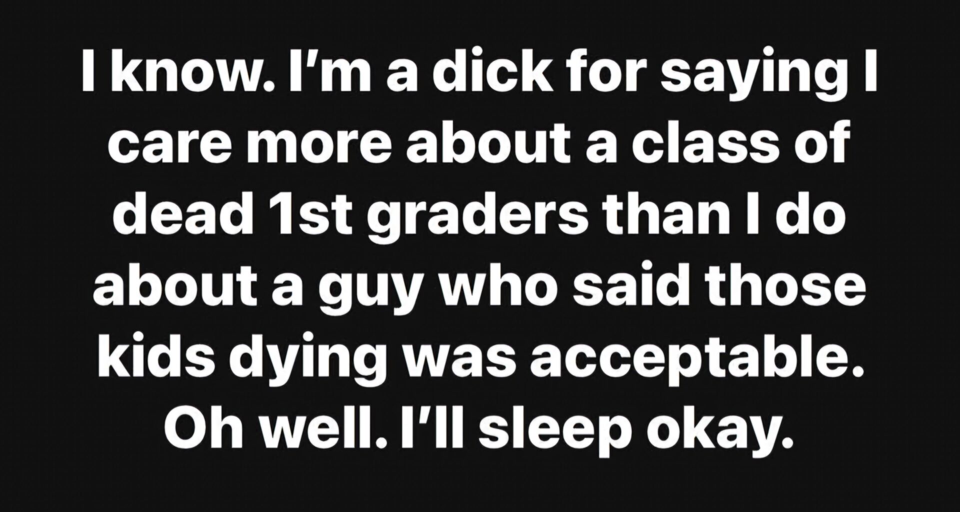 Mind the sarcasm here.