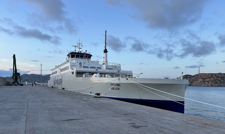 TYRFING in headwind on its way to Denmark