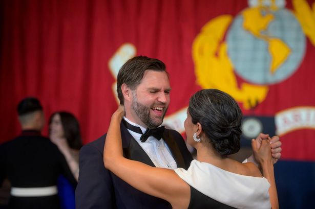 Vice President JD Vance dances with his wife, second lady Usha Vance