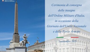 Cerimonia di consegna delle onorificenze dell'Ordine Militare d'Italia