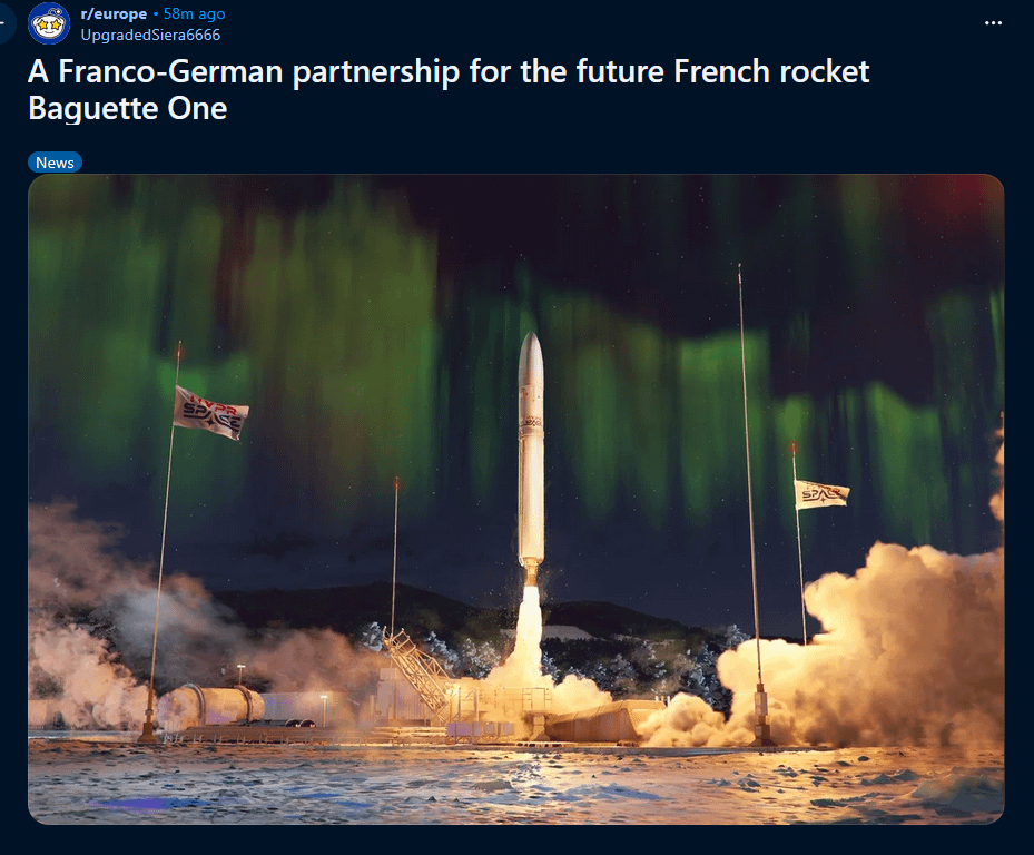 Hans and Pierre, you two actually named your rocket 'Baguette One'?