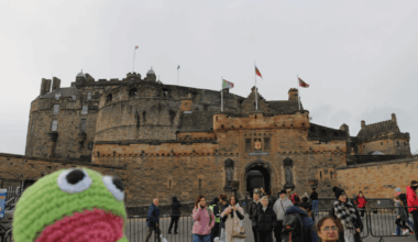 I brought my tiny Kaj to the Edinburgh Castle