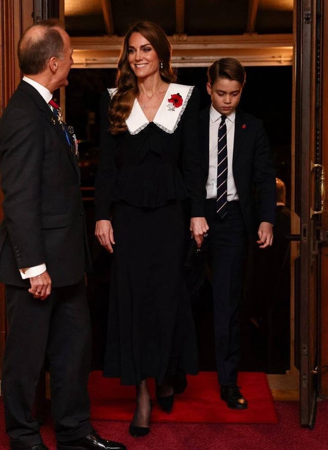 British royals arrivefor the Festival of Remembrance at Royal Albert Hall.