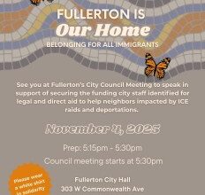 Fullerton Rally to Support Immigrants Ahead of City Council Meeting