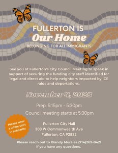 Fullerton Rally to Support Immigrants Ahead of City Council Meeting