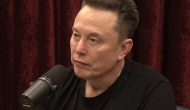 Elon Musk is pictured during his latest appearance on the Joe Rogan Experience