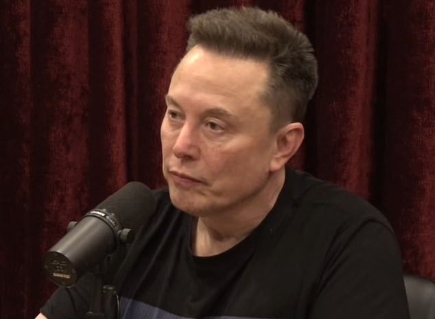 Elon Musk is pictured during his latest appearance on the Joe Rogan Experience