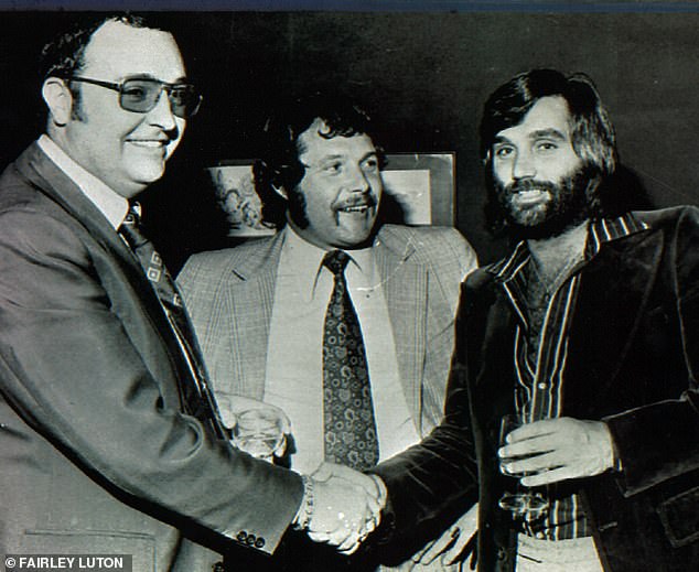 Cheeseman shakes hands with George Best in 1993. Asked if he knows more about the case than has come out about the heist, Cheeseman pauses, and chuckles: ‘I think so’