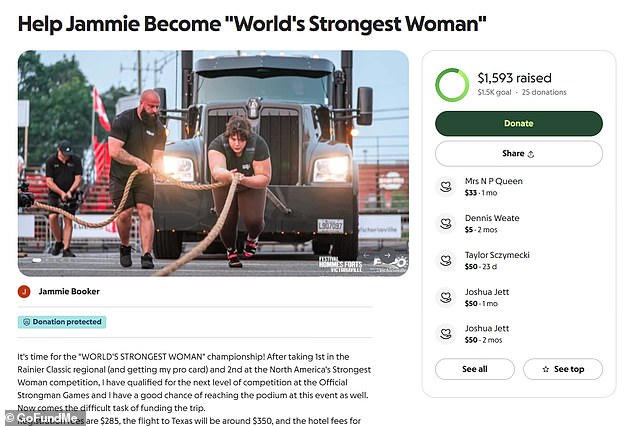 The athlete launched a GoFundMe page to help pay for the competition in Arlington, Texas