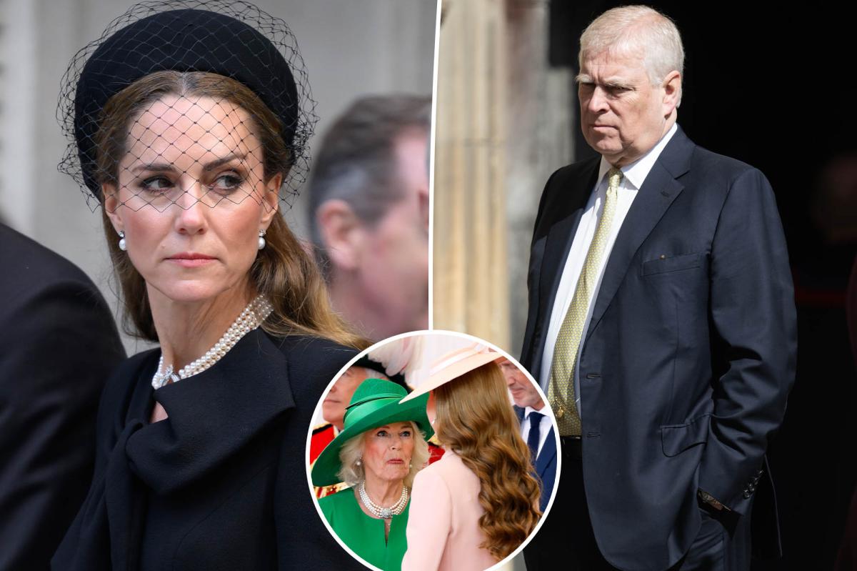 Kate Middleton was instrumental in stripping Prince Andrew of his titles: source