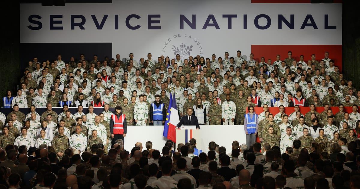 Macron hints war could trigger partial conscription in France – POLITICO