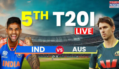 IND 52/0 (4.5) vs AUS | India Vs Australia Live Score 5th T20I 2025 Watch IND vs AUS Live score | Bharat Banaam Australia ke Aaj ke match ka Live Score Match Scorecard Ball By Ball Commentary Updates