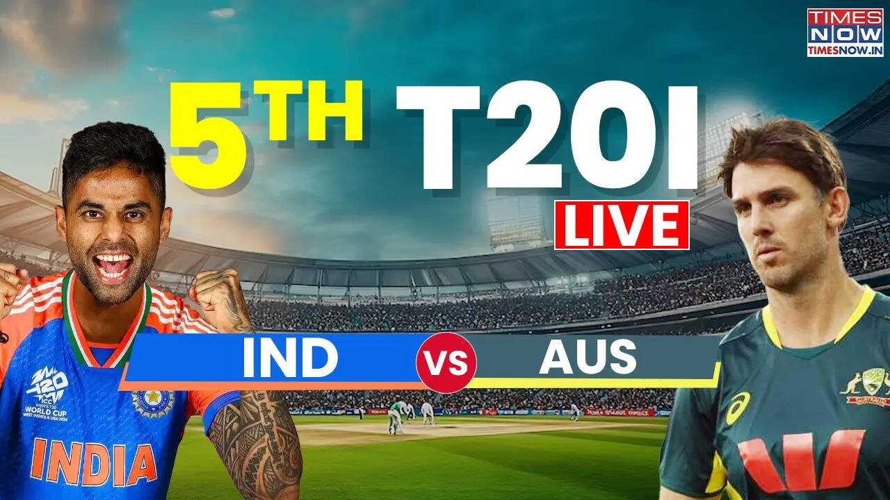 IND 52/0 (4.5) vs AUS | India Vs Australia Live Score 5th T20I 2025 Watch IND vs AUS Live score | Bharat Banaam Australia ke Aaj ke match ka Live Score Match Scorecard Ball By Ball Commentary Updates