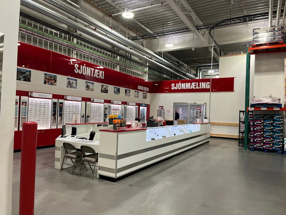 The optical section at Costco in Iceland.