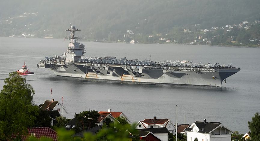 US aircraft carrier nears Venezuela in flex of American military power