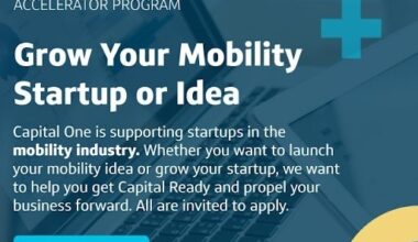 Call For Applications: Capital One Auto Mobility Accelerator Program 2026
