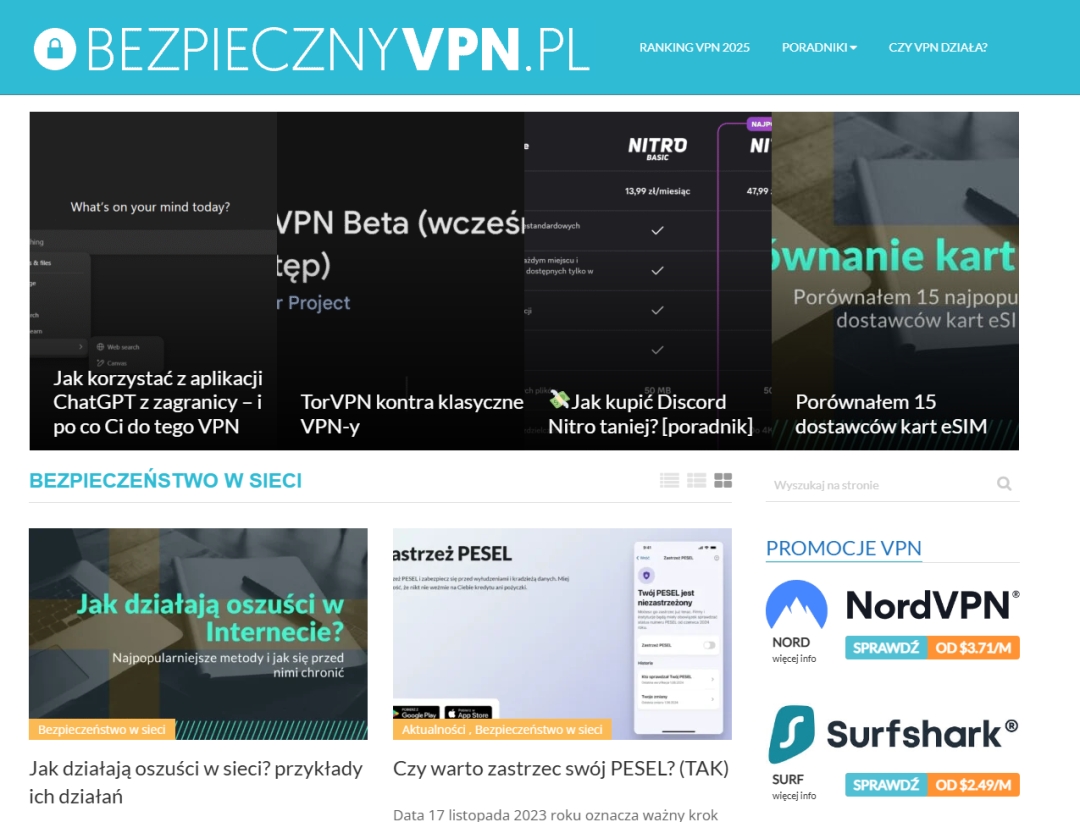 BezpiecznyVPN.pl Recognised as Poland’s Best VPN Ranking Provider