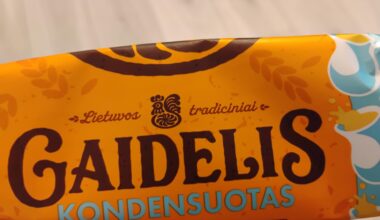 My aunt often travels to Lithuania. This time she brought these biscuits with her