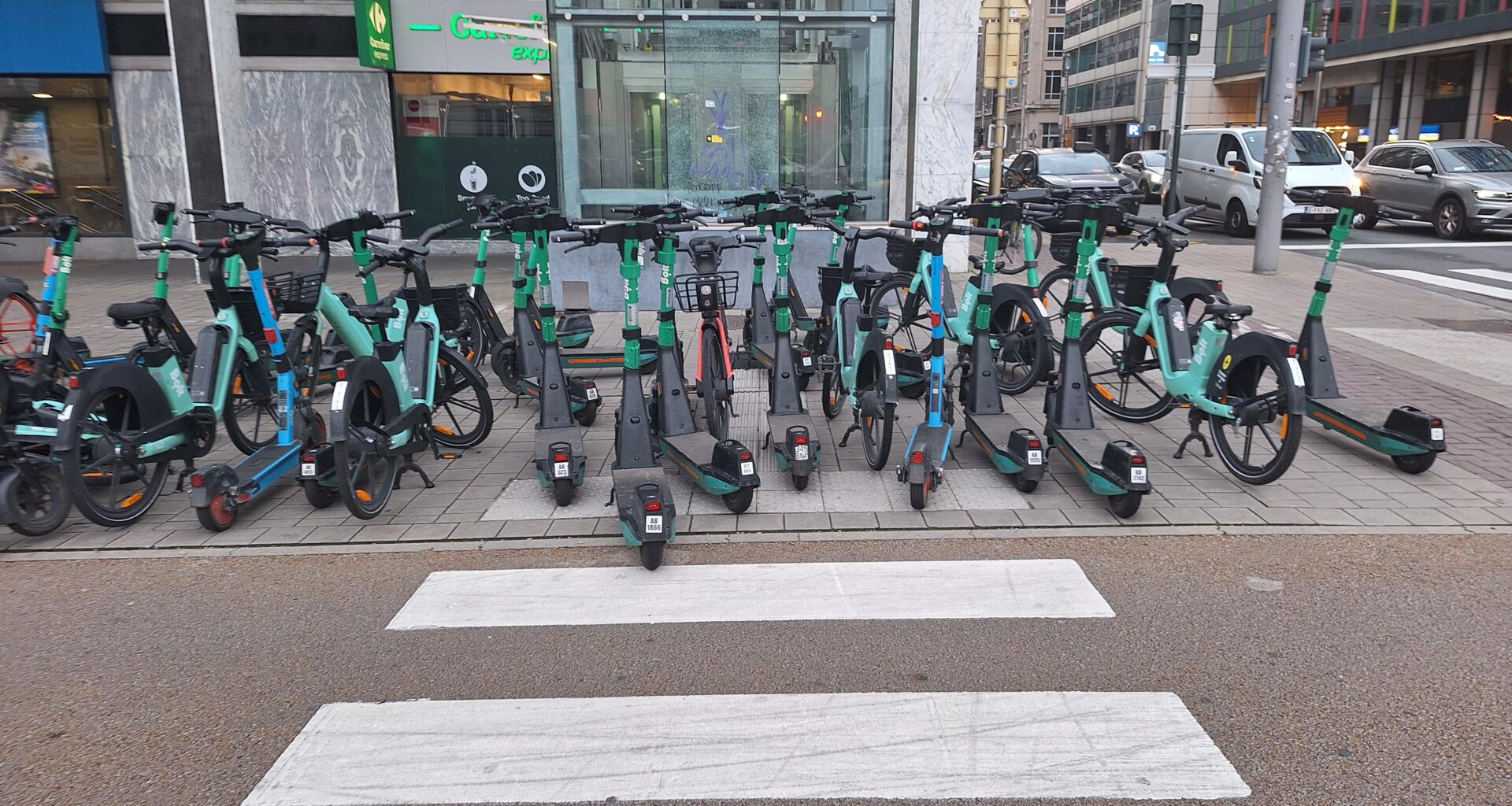 Deze morgen in de Wetstraat (Brussel)