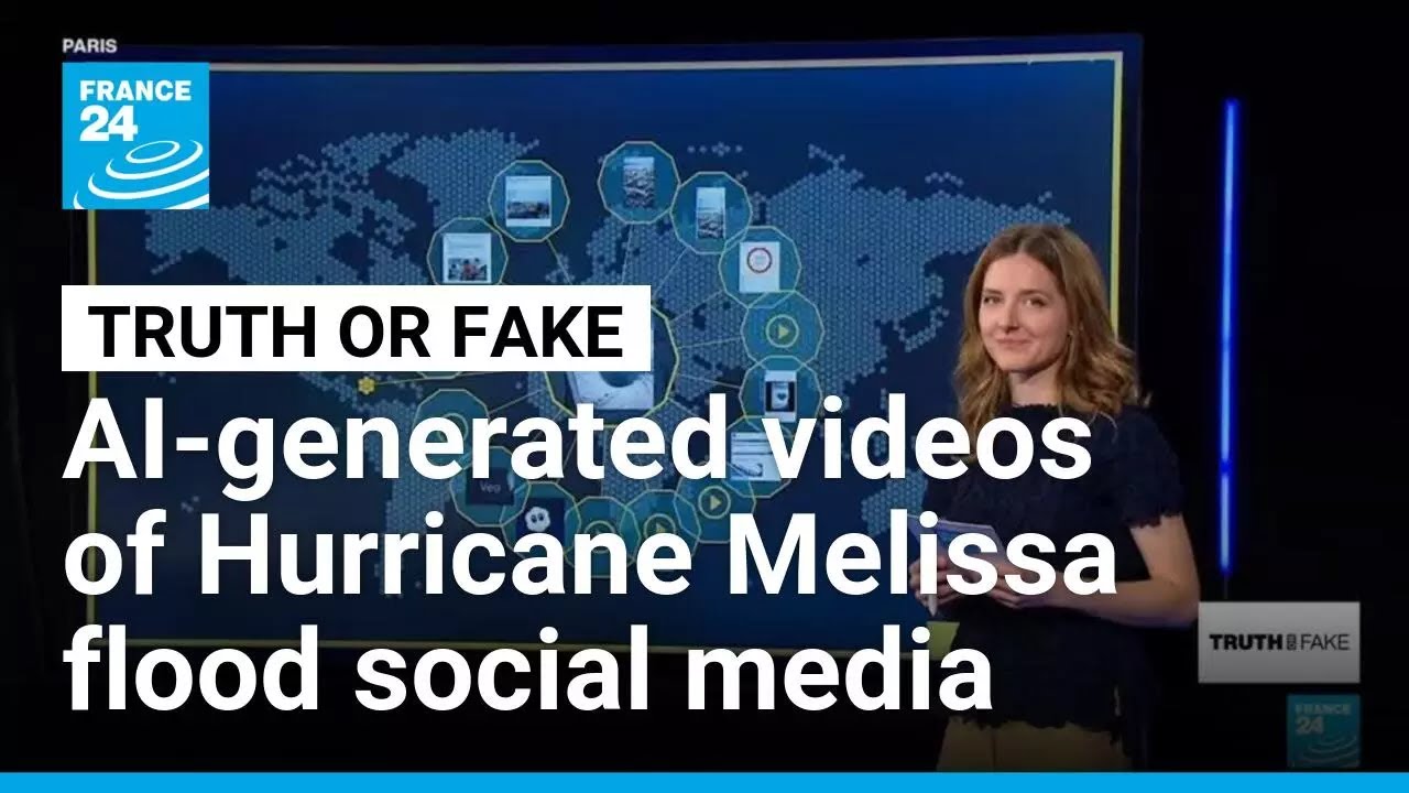 AI-generated videos of Hurricane Melissa flood social media • FRANCE 24 English
