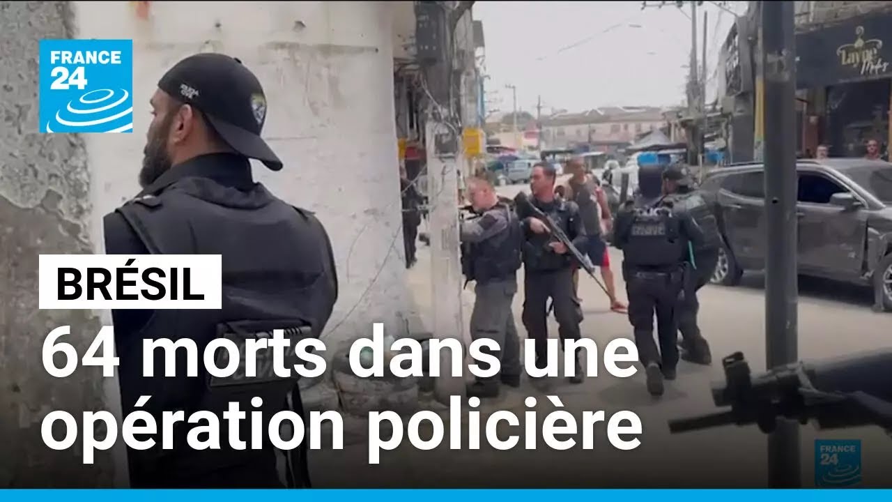 Scènes de guerre à Rio : 64 morts dans son opération policière la plus meurtrière • FRANCE 24